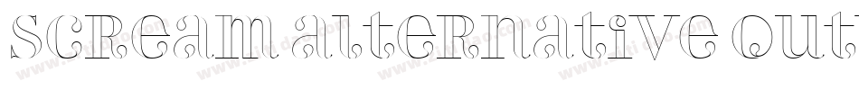 Scream alternative outlined字体转换